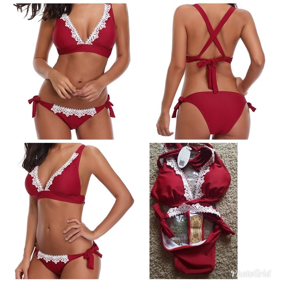 BRAZILIAN HIGH WAISTED BIKINI SWIMSUIT - Picture 1 of 4